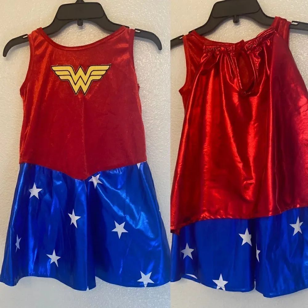 Rubies costumes DC comics wonder woman Halloween dress with cape girls 8-10